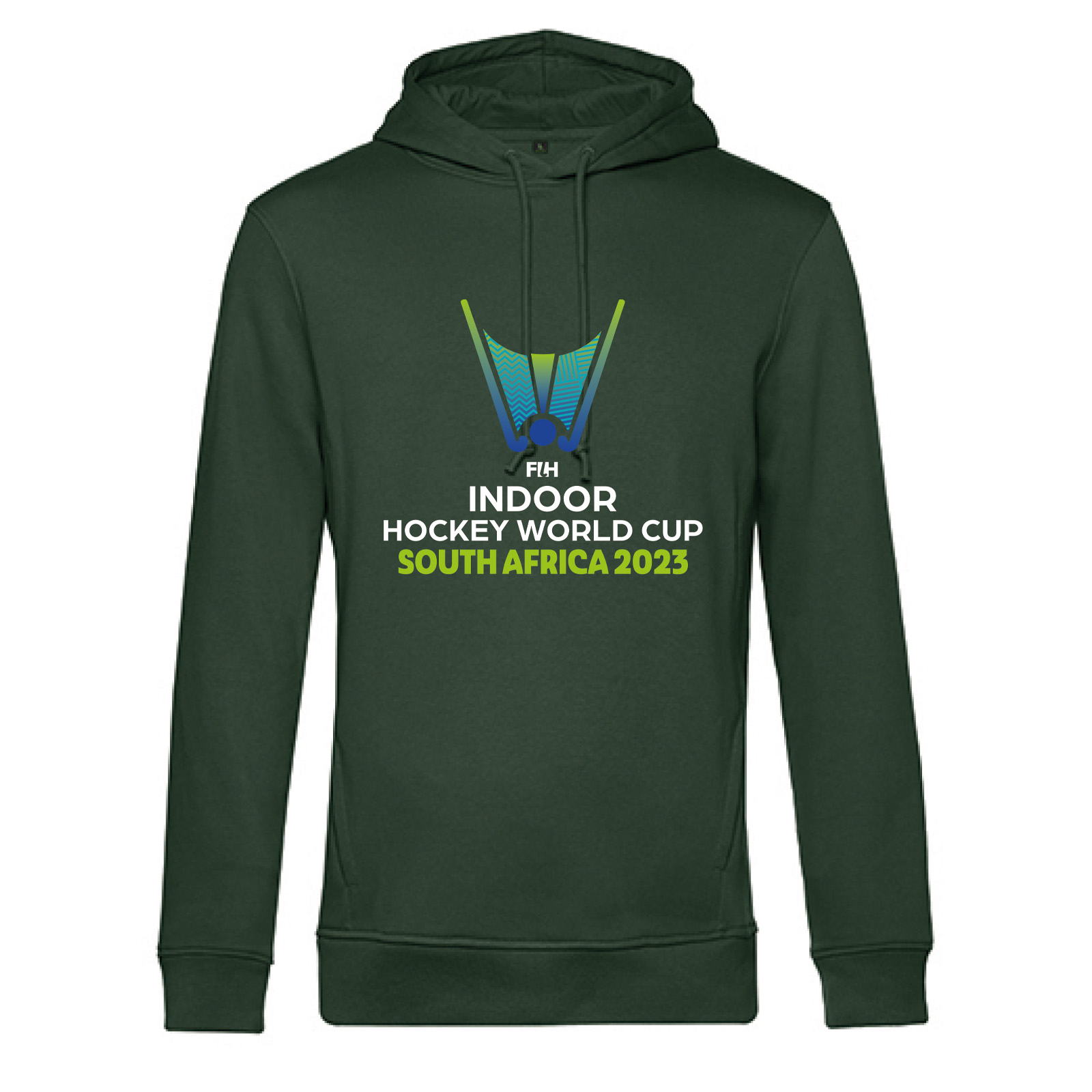 Hooded Sweater, Forest Green - Indoor Hockey World Cup South Africa 2023